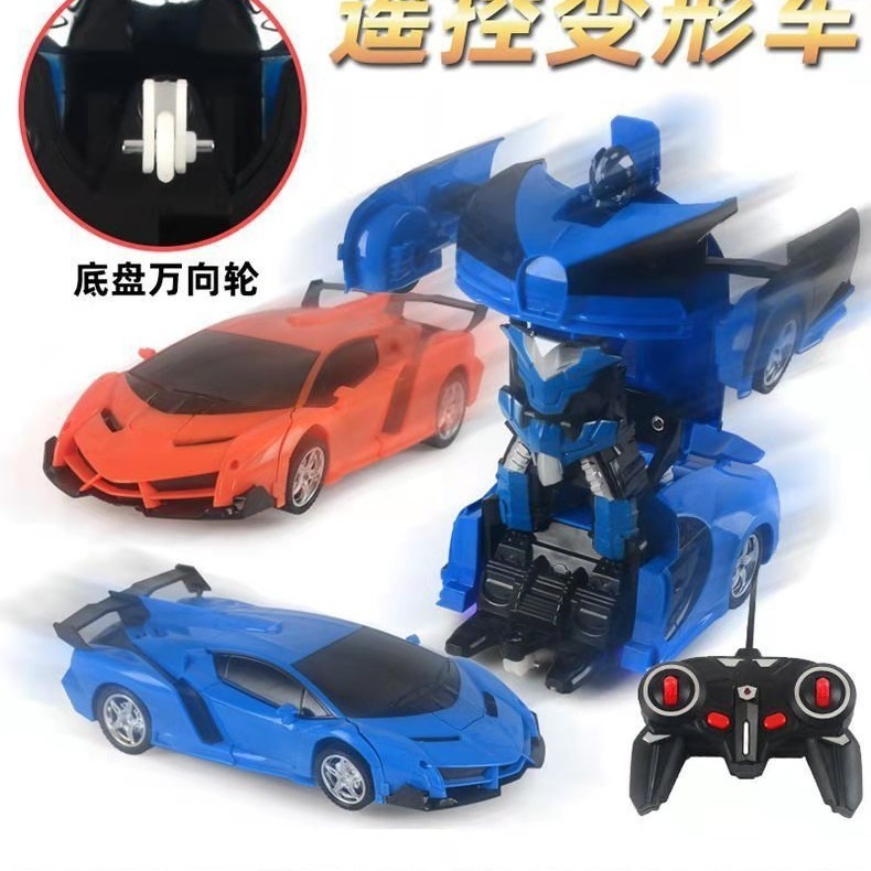 Net-red gesture remote-controlled car deformation robot Rambo, child car deformation toy.