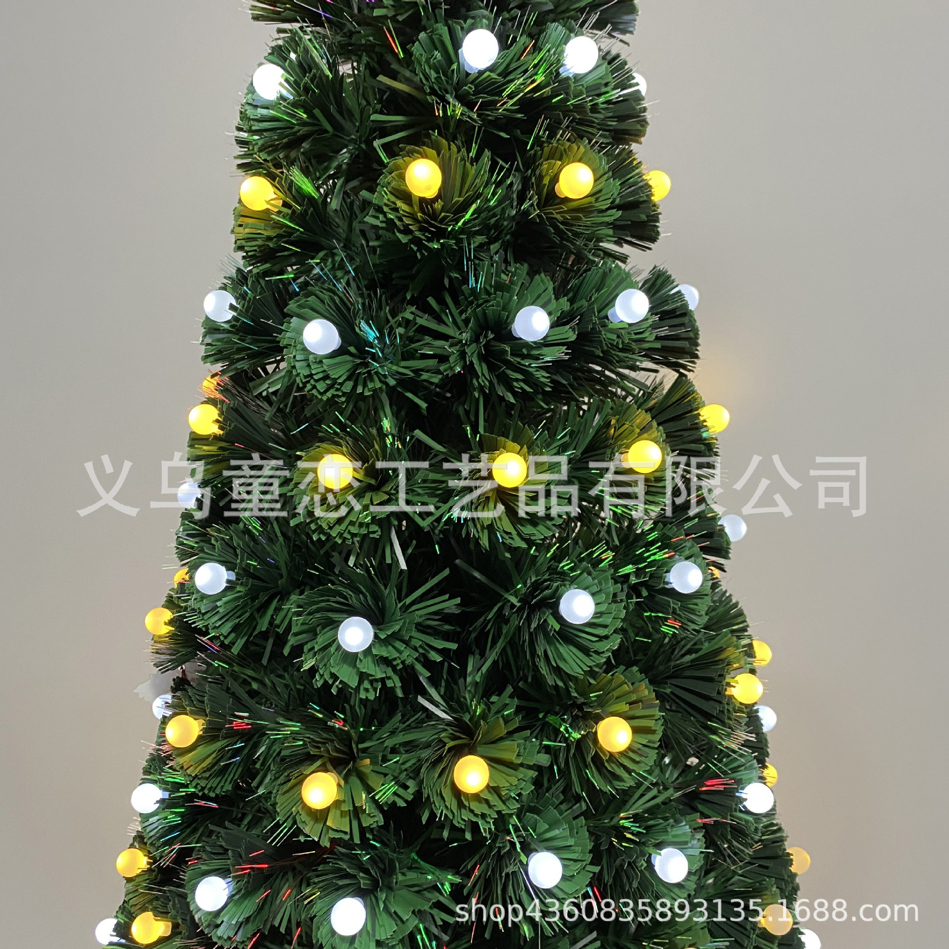 The optic Christmas tree suite customises a full-lighted decorative ball imitation of the colored LED light on the Christmas tree.