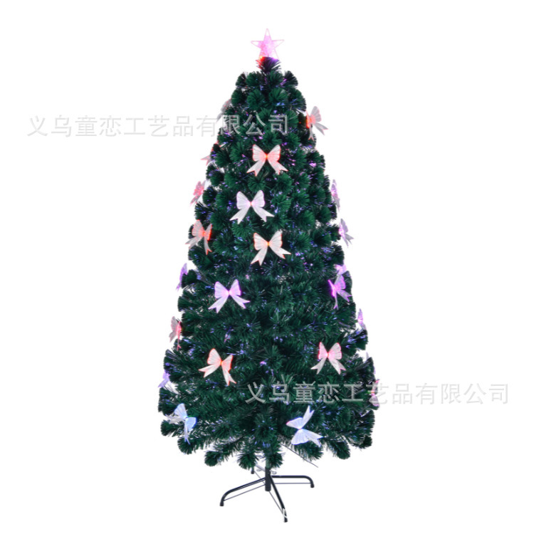 2024 new baby-love optic Christmas tree 180cm less lantern, butterflies, iron feet, tree top star RGB lights.