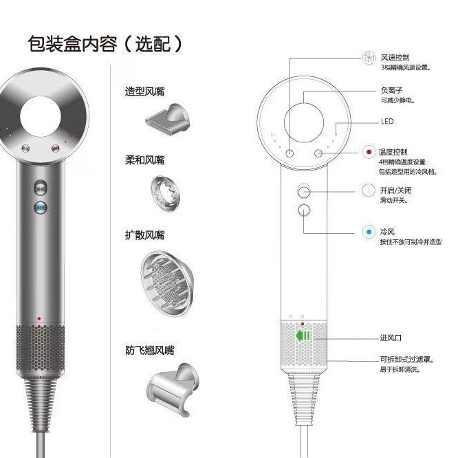 廠家直銷高速吹風機一件起批11萬轉華強北負離子無刷電機發廊