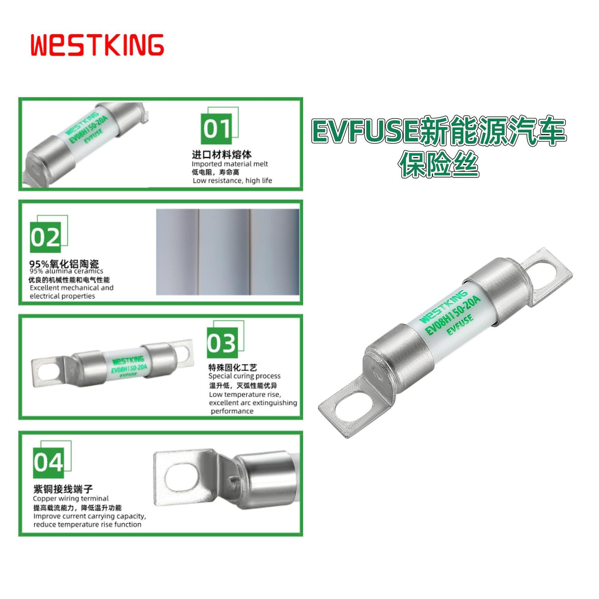 高压配电盒用空调保险丝 - 150VDC EV08H150