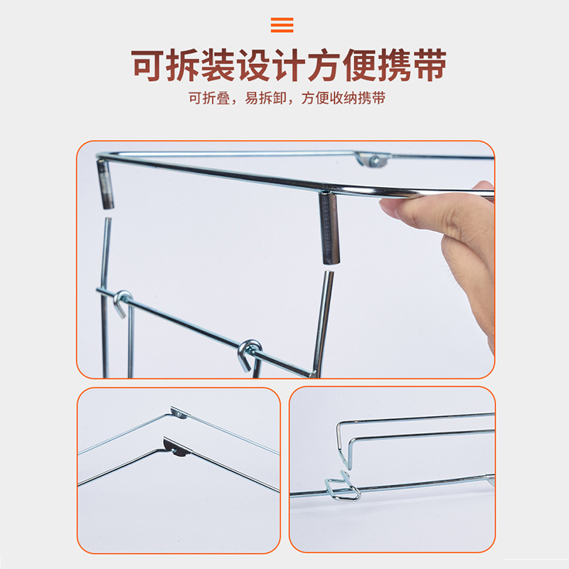 Wire Chafing Rack đang tụ tập ngoài trời trên lan can làm nóng thức ăn.