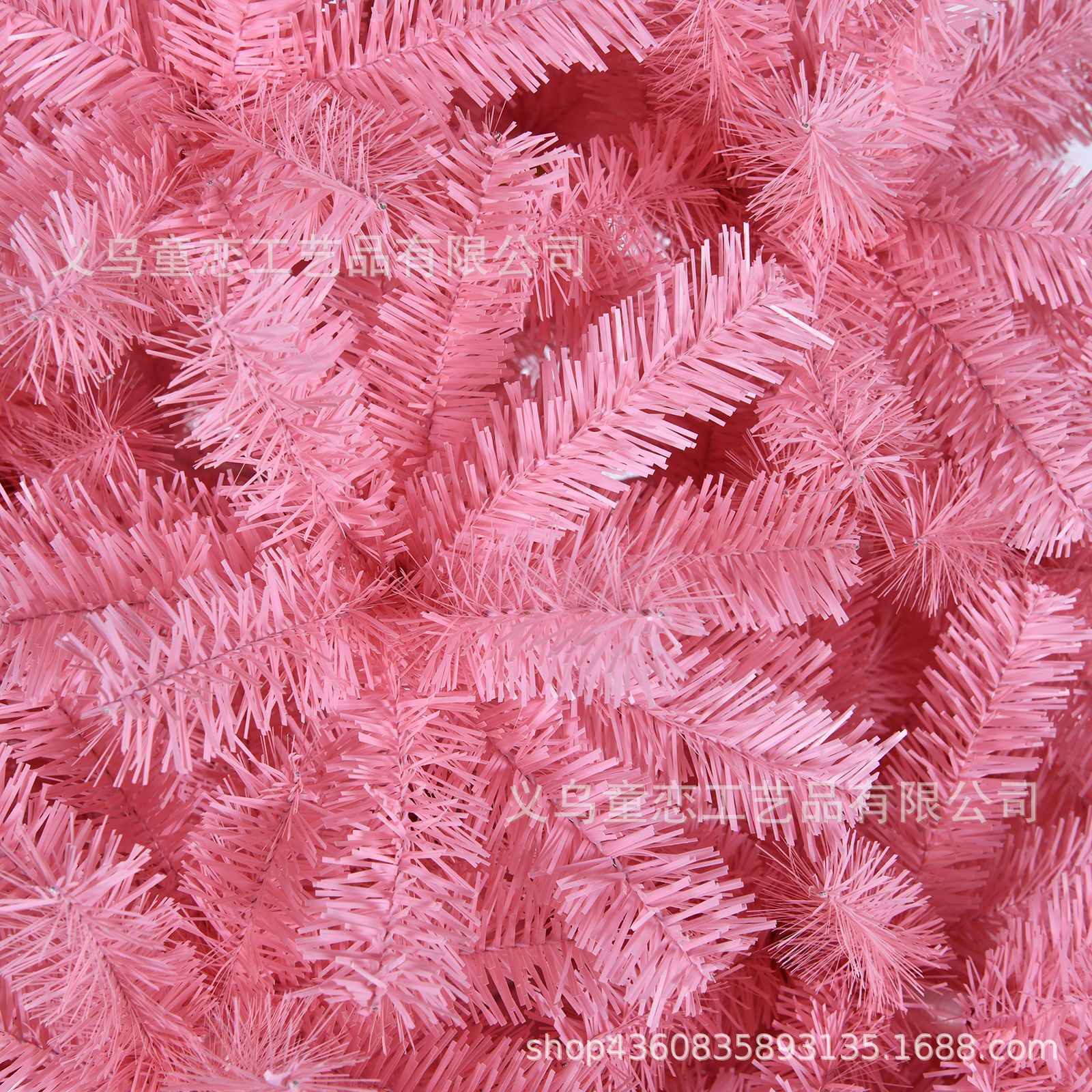 The new 2.25-metre pink PVC Christmas tree festival decorates the Euro-American certified Macalon Hotshow Series.