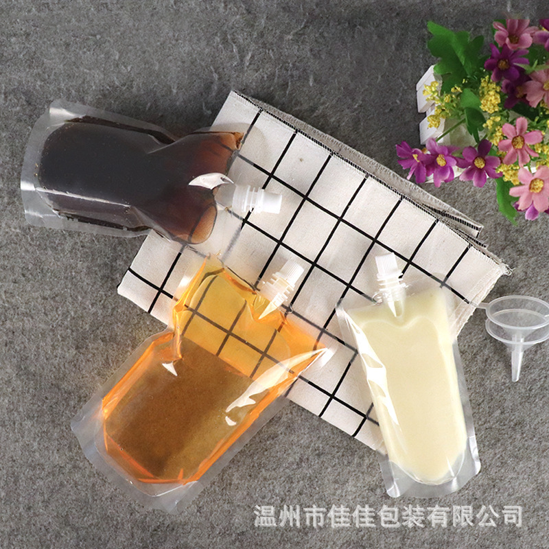 Nước hoa mận và nước đậu nành quán rượu, nước ép sôi nhiều nhiệt độ, túi đựng trong suốt một lần.