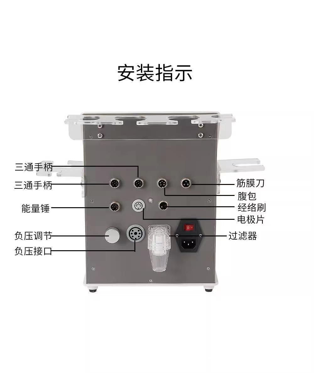 Ba bậc thầy với một người điều khiển châm cứu Liệu pháp điện tử để cạo râu.