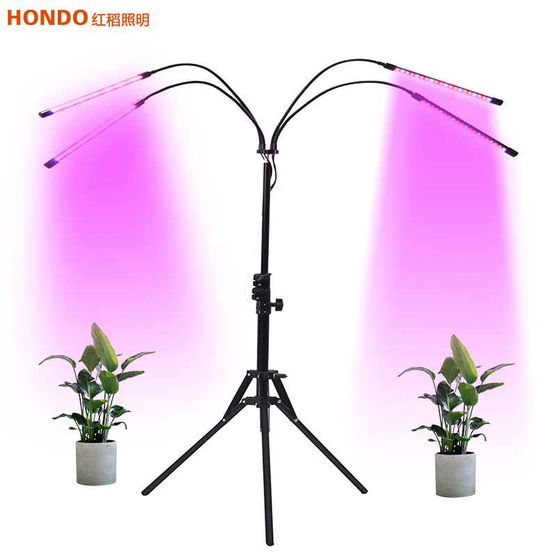 Drop-down folding three-legged plant lamp remote-controlled led clamps plant lamp 2040w full-spectral plant growth lamp