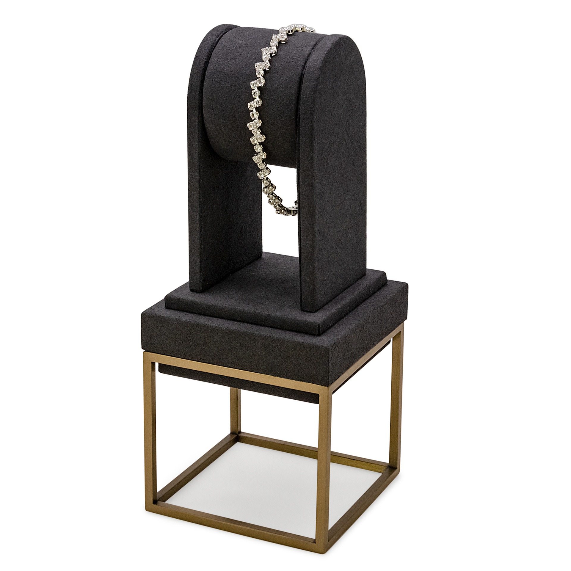 High-end custom-ordered props for luxurious ultra-fibrous metal-laced jewellery closet windows.