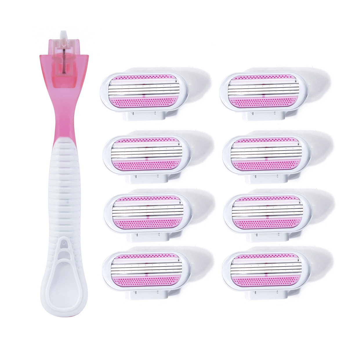 Cô Handi-Razor cạo râu, dao cạo râu tay, kết hợp với một tay cầm 3 ngón tay dưới nách.