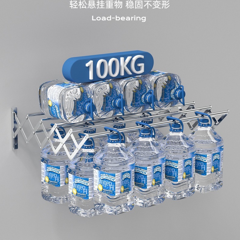Hàng xuyên qua hàng rào vô hình treo tường đóng băng ban công cửa sổ băng cáng thép không rỉ bảng