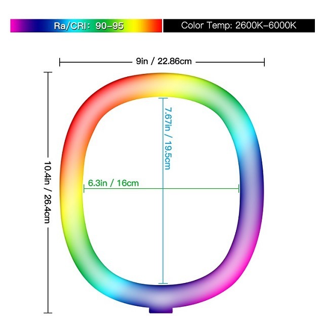 LED 루프 조명 웹 폰은 복사 장비의 rgb10 인치와 함께 살