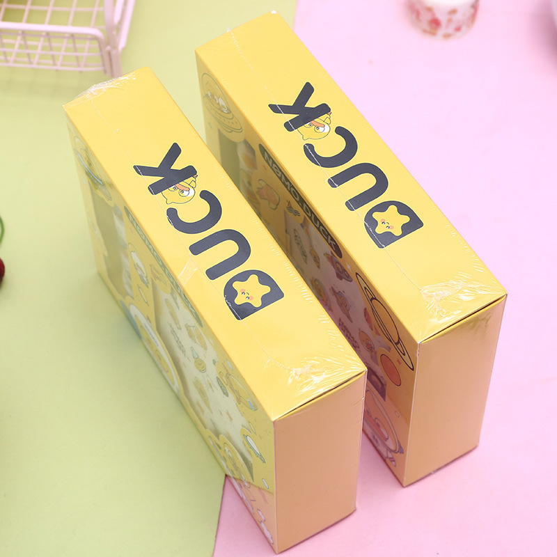 Cái nhãn vàng được tùy chỉnh, giống như bộ đồ băng dính không gian vịt và tranh hoạt hình giấy DIY.