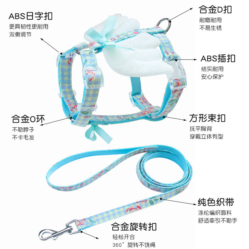 Sắp xếp chéo Angel Wings, phông chữ Cat-To-Trather để bật ra khỏi bộ vest, dây chuyền chó săn.
