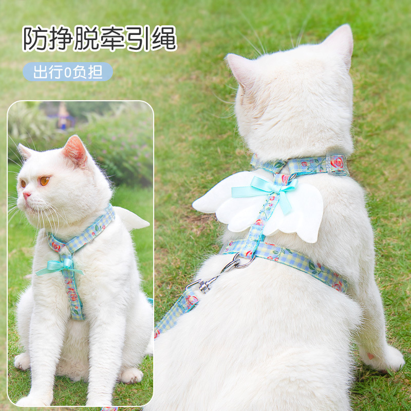 Sắp xếp chéo Angel Wings, phông chữ Cat-To-Trather để bật ra khỏi bộ vest, dây chuyền chó săn.