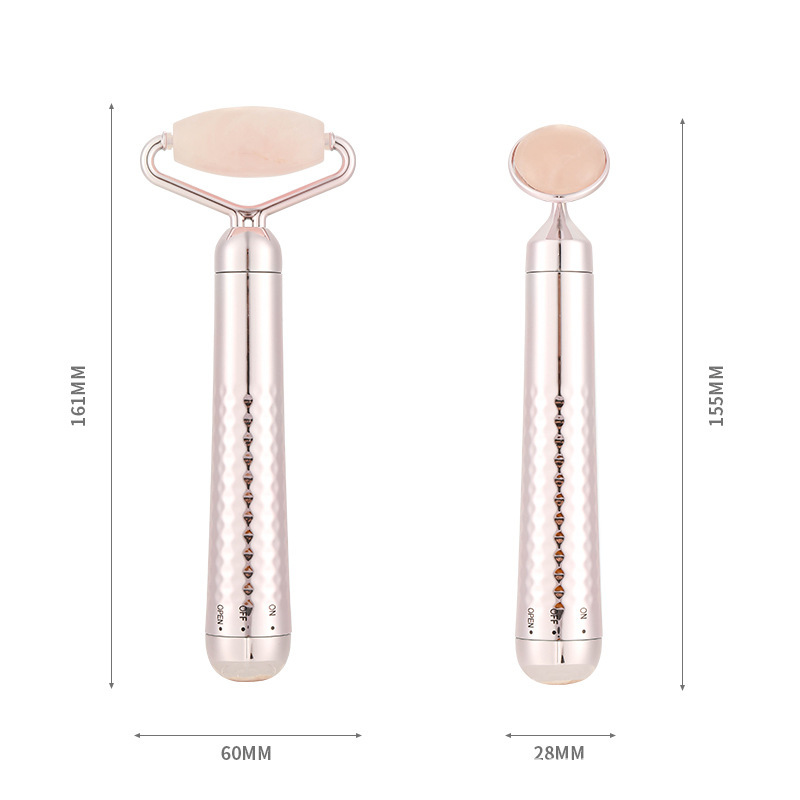 廠家直銷 玉石滾輪按摩棒臉部電動按摩精華導入儀 瘦臉儀 震動 家
