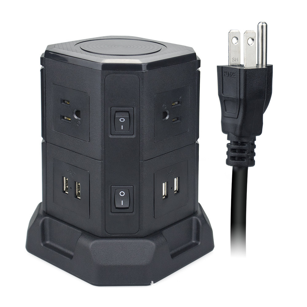 Phích cắm dọc American Plug-in cho phích cắm sạc USB, phích cắm đa năng để bàn