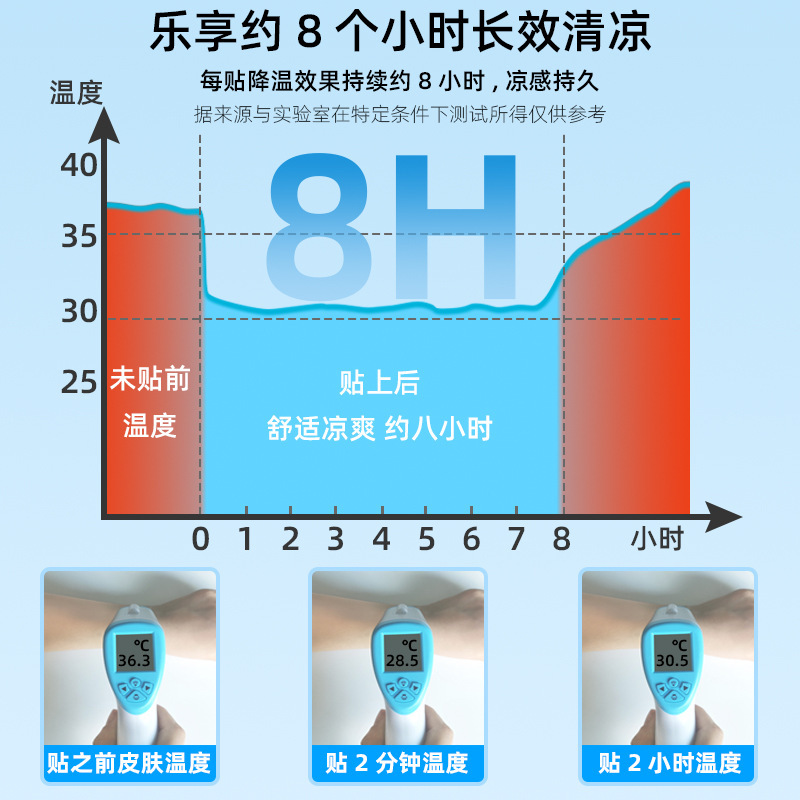 厂家定制学生军训冰凉贴手机散热降温贴婴幼儿儿童退热贴