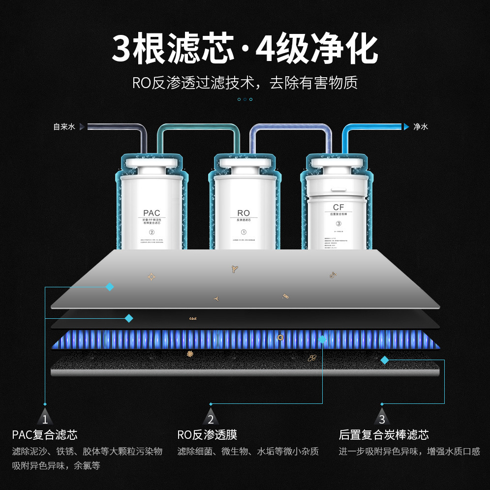 물 정화 ro re-infiltration cold-hot, 어머니-to-child 뜨거운 또는 온수의 데스크탑 무료