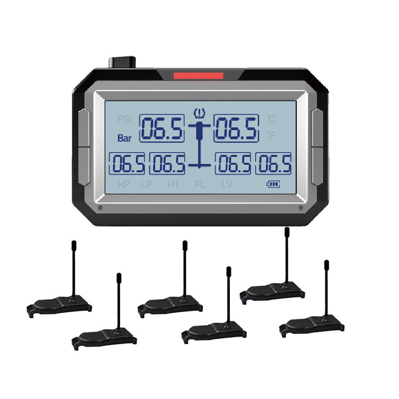 Xe 6-22 bị bánh xe làm hỏng thiết bị theo dõi áp suất TPMS RV không dây kiểm tra cảm biến nhúng