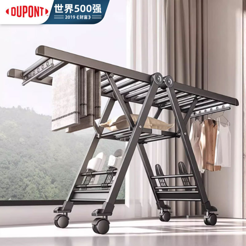 Giấy cói đặt một hợp kim nhôm và gấp nhà với một cái móc treo trên ban công và bên ngoài.