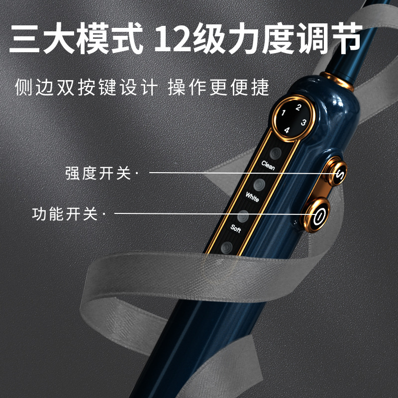 Electric toothbrush, high-end retrospect toothbrush, gift, 12-degree adjustment, 200 days' duration.