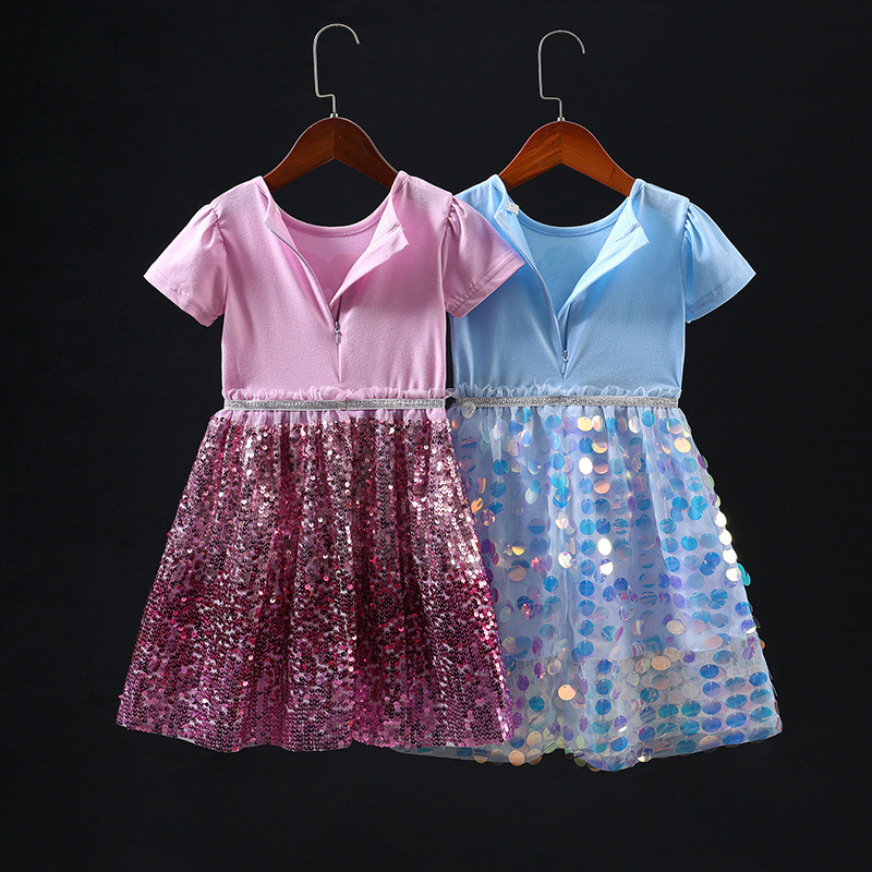 Girls' dress in foreign trade, summer fresh air children perform dancing girl princess skirts