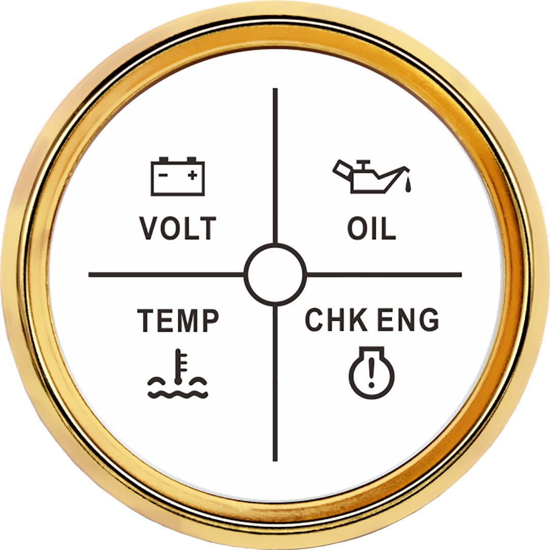 Script series multi-colored backlight 4LED warning signal power pressure water temperature engine