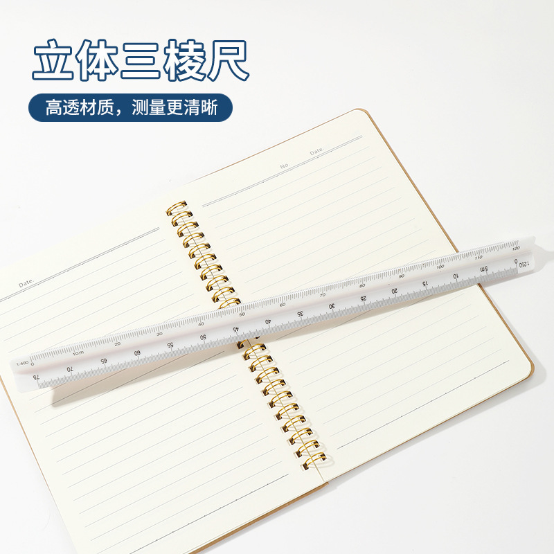 Stationary ruler for a 3D scale test for 3D scale students