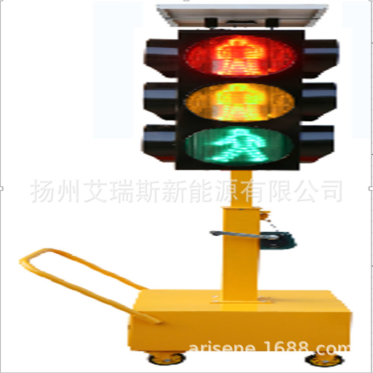 Solar traffic light intersection mobile red and green light driving school construction light road sign