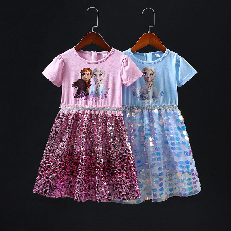 Girls' dress in foreign trade, summer fresh air children perform dancing girl princess skirts