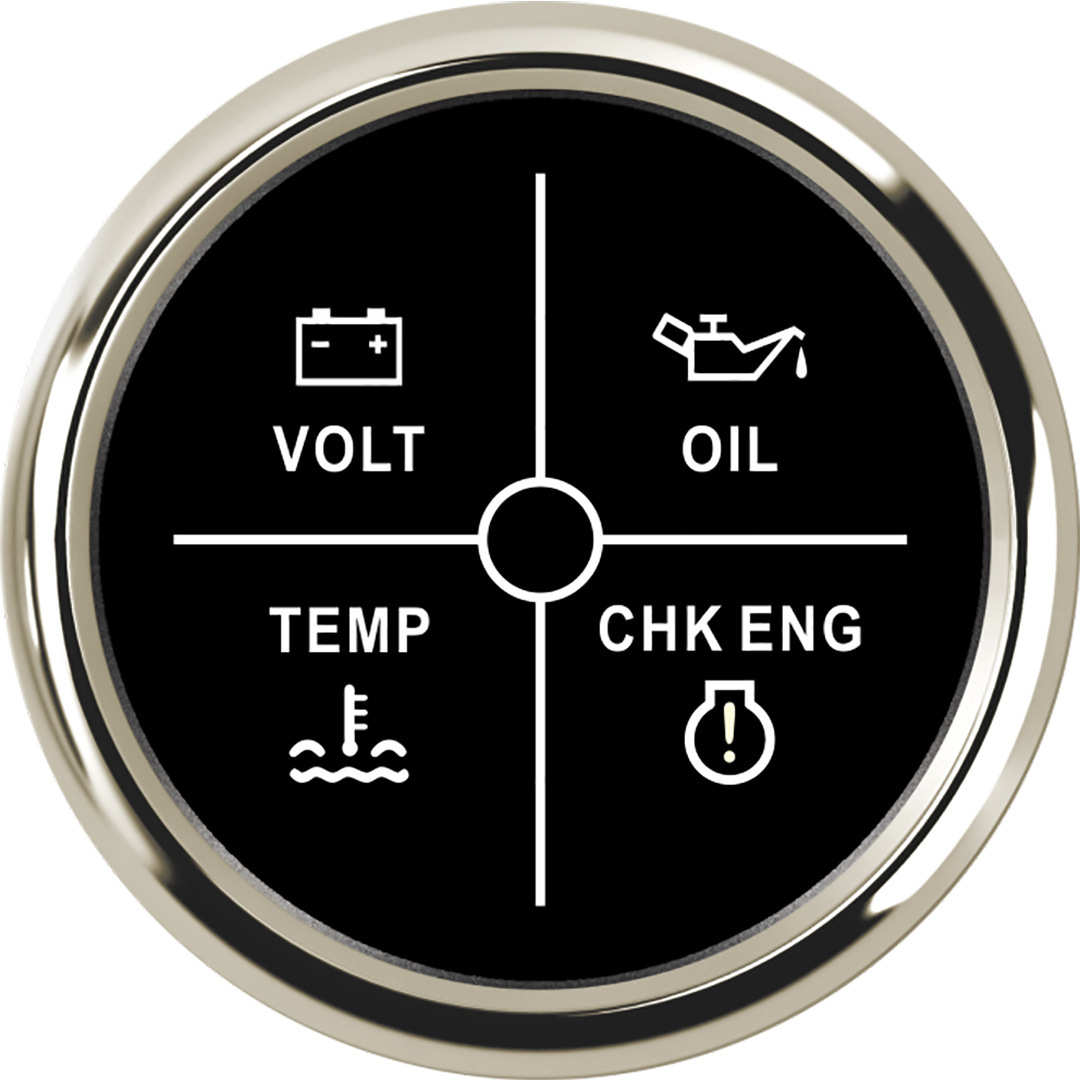 Script series multi-colored backlight 4LED warning signal power pressure water temperature engine