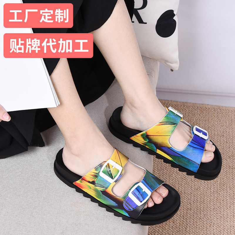 Việc xử lý các đôi dép giao thương sang trọng của nước ngoài tùy chỉnh cho Logo, tự làm, nam và nữ đôi dép bên ngoài mùa hè bằng nhựa giày dép