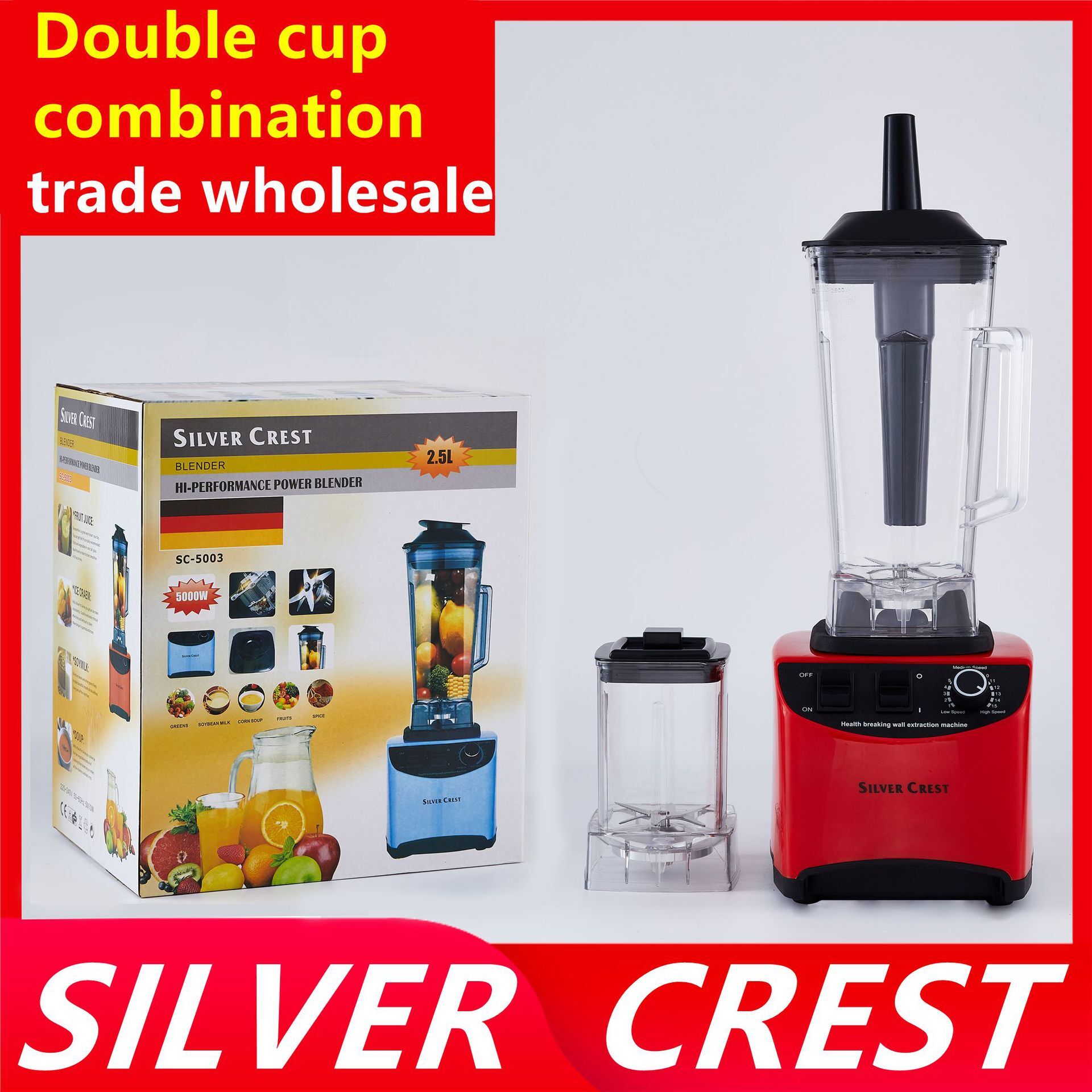 SILVER. CREST Blender double-breather home grinder with soybean-mealers