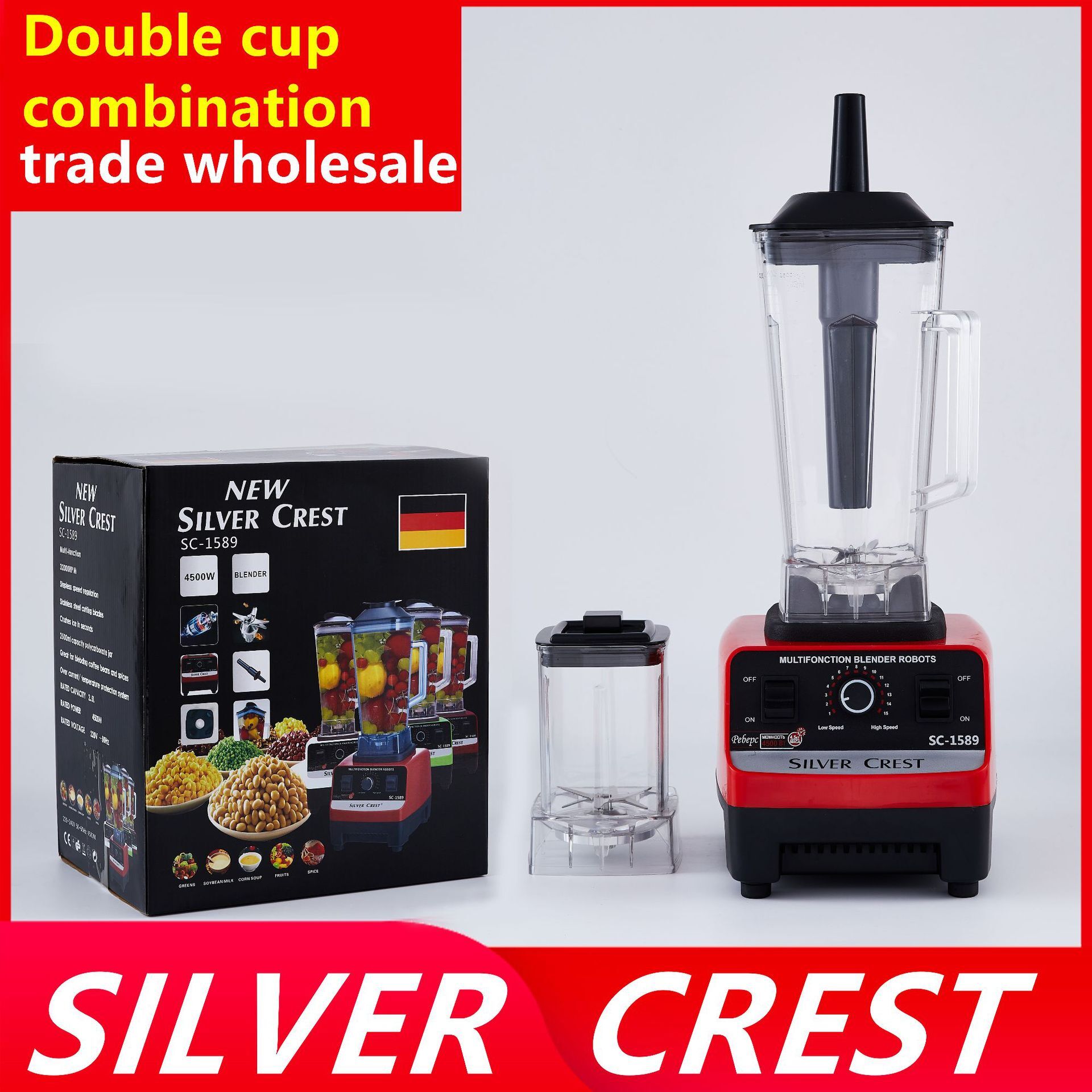 SLVER. Bộ hai Wallbreaker đa năng Juicer toàn bộ phi hành đoàn tự động Sive Mill