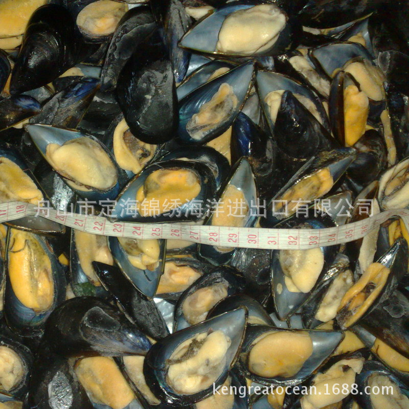 Half-shell mussels, frozen shellfish, seafood, typhus, export quality plant.