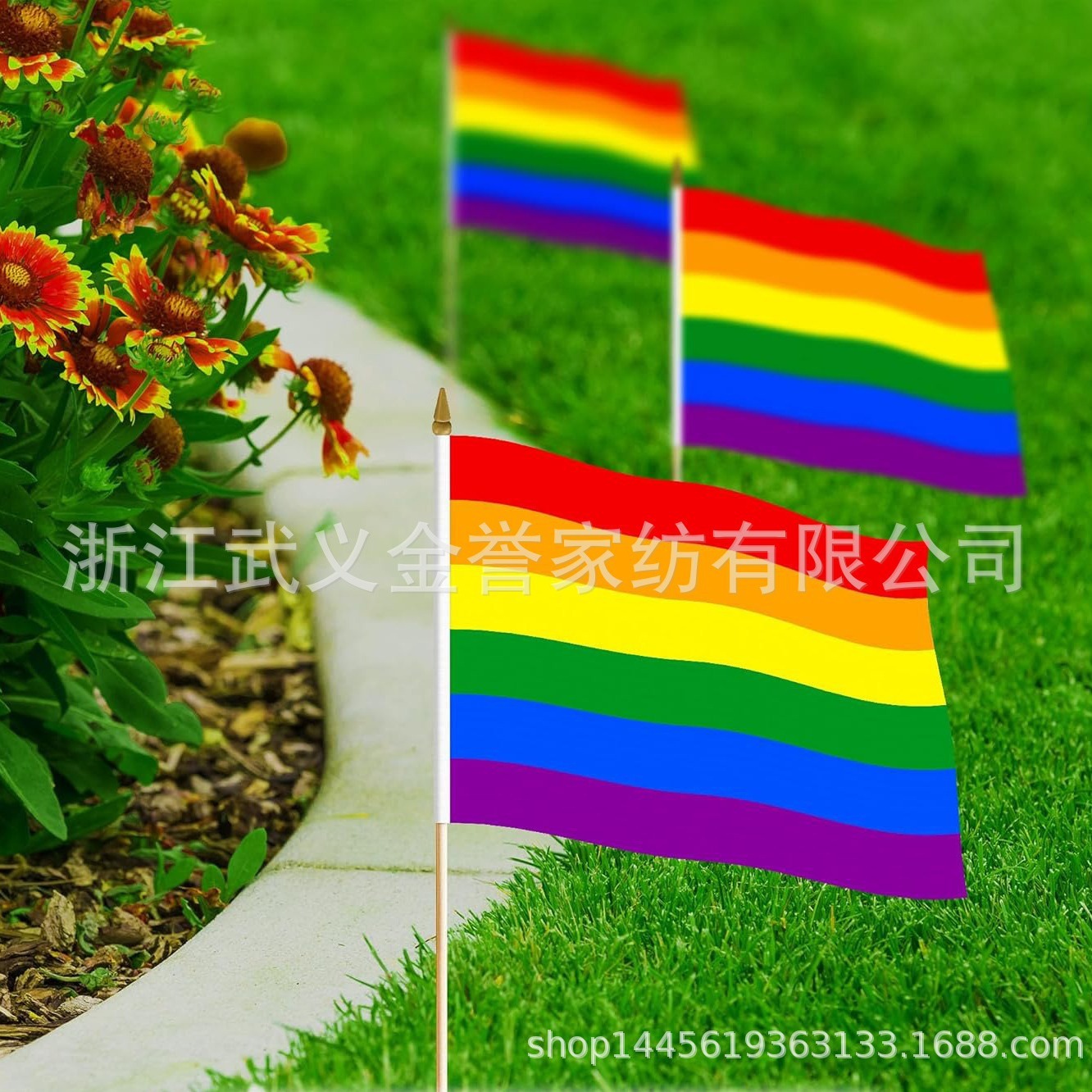Cờ cầu vồng Amazon số 14x21cm trang trí cờ bằng tay cho lễ hội cờ