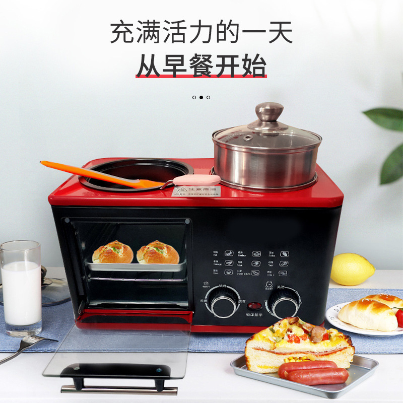 Multi-purpose breakfast machine home customizes the cooker with a small oven of four or more ovens.