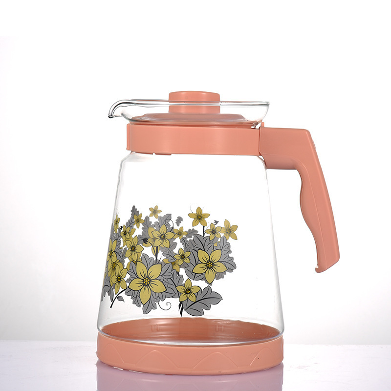 果汁壶新款玻璃茶壶冷水壶 家用大容量水壶 现代简约风泡茶壶