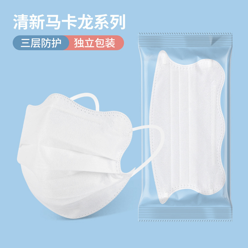 厂家直销蝴蝶黑白卡其灰色晔颜防护四层加厚透气防护口罩maskface