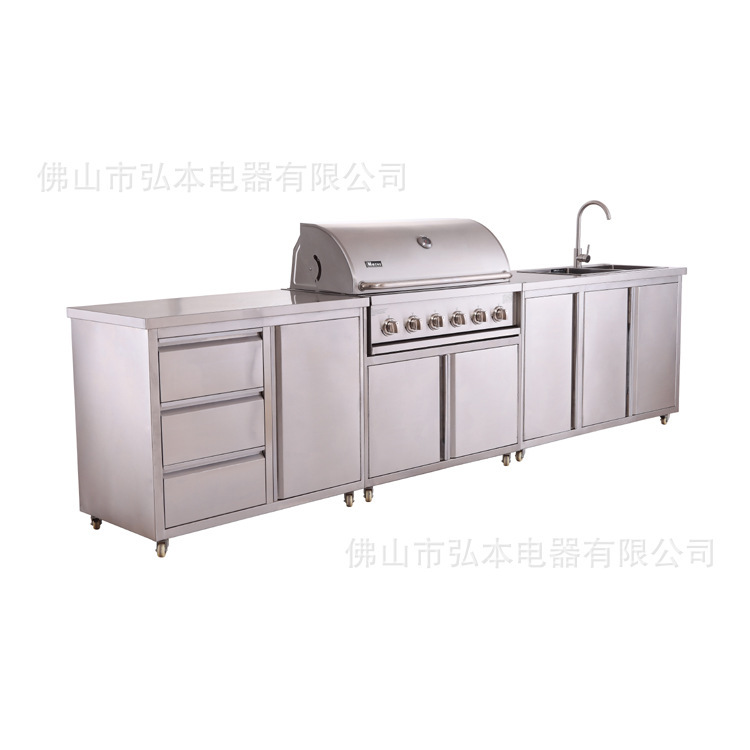 Minos 304 barbeque outdoors of stainless steel kitchens.