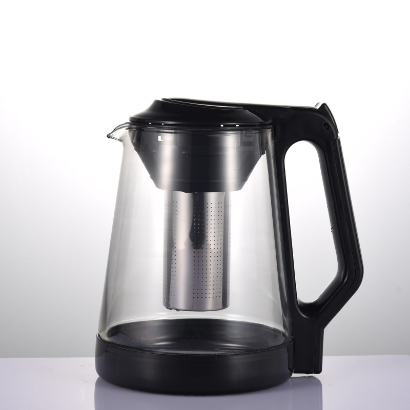 新款玻璃泡茶壶 茶具带不锈钢过滤网大容量2000ML 茶壶19001B