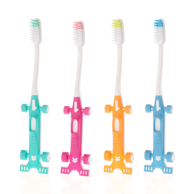 Car-kid toothbrush, cartoon child toothbrush, wholesale toothbrush for children aged 6-12, toothbrush for children in foreign trade.