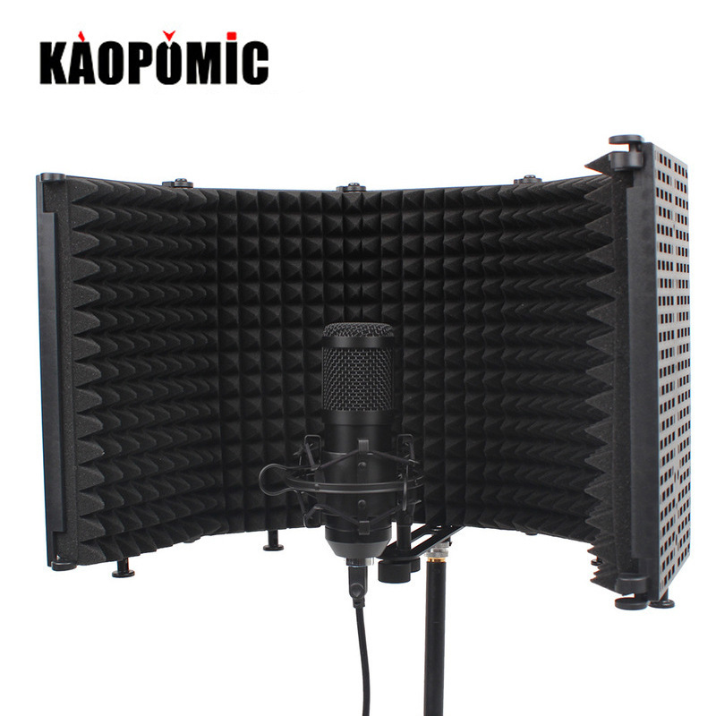 Live with five specialized studio wind screens, soundproofing.