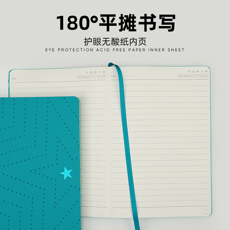 The notebook a5 distribution of 2023 new soft-faced star diary short of business office facebooks.