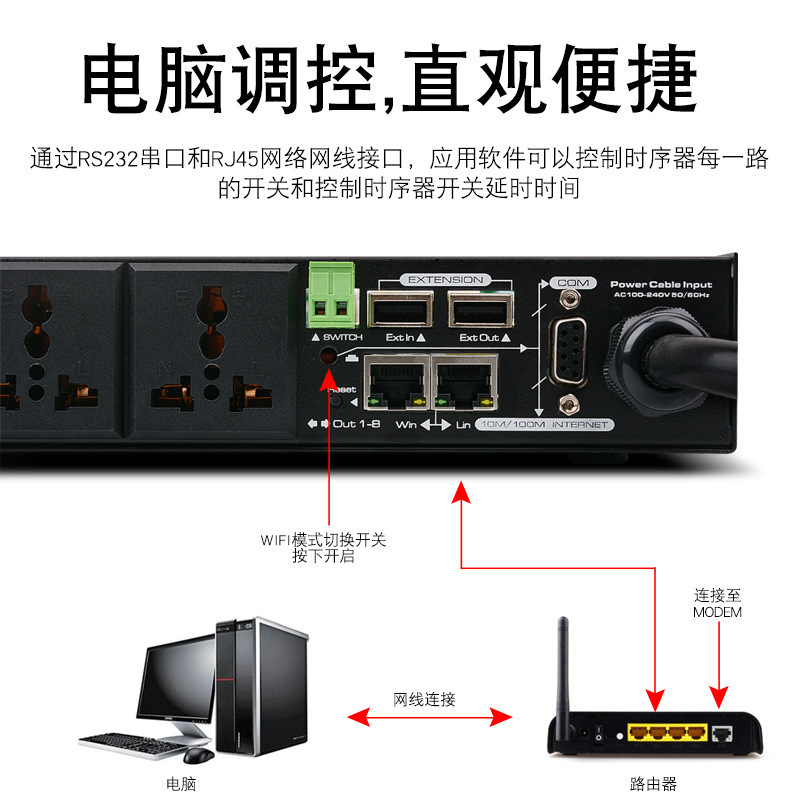 时序器专业舞台演出会议智能中控指令代码电脑软件时序电源控制器