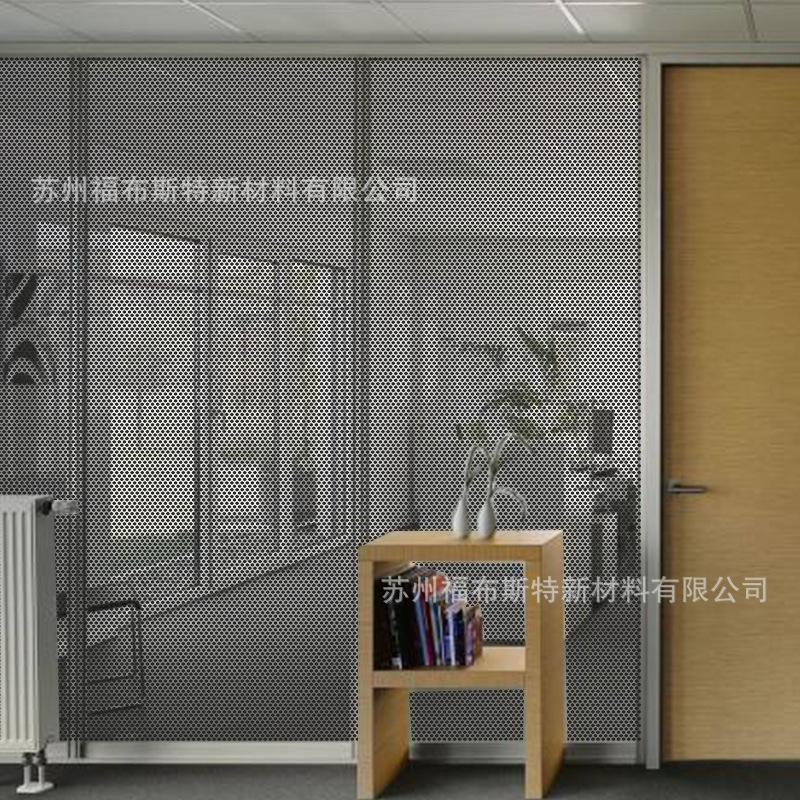 圣姆建筑玻璃装饰膜办公室阳台移门黑六边形圆点装饰膜pet