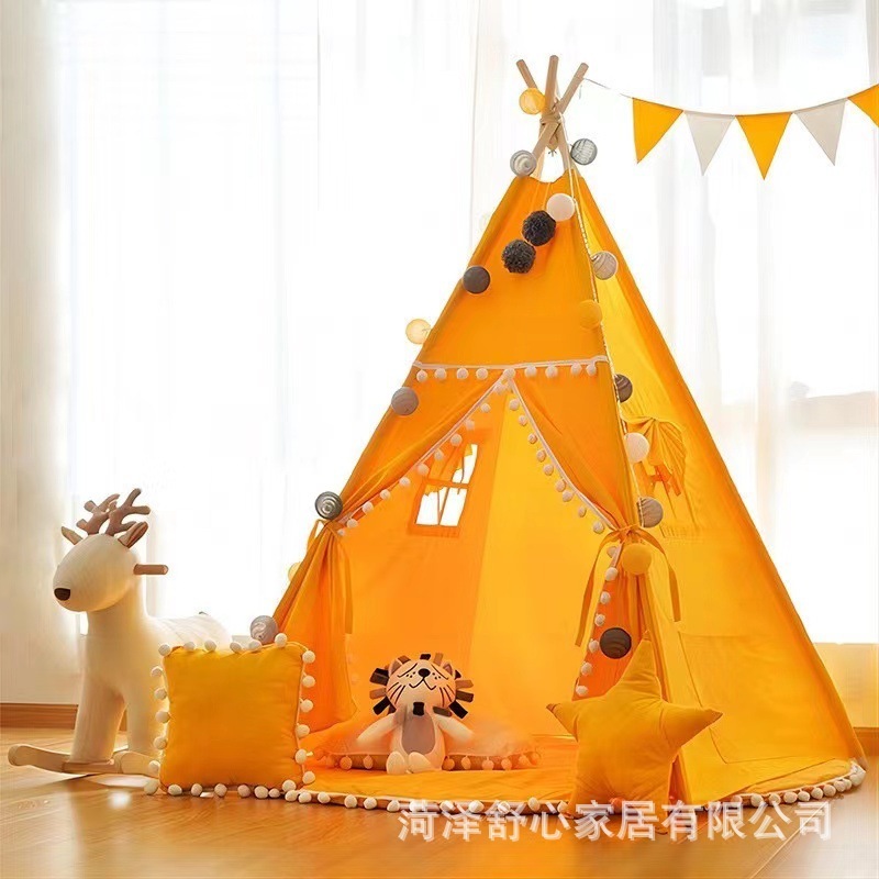 A simple children ' s tent, an Indian indoor baby play house, children ' s playhouse, decorated small tents