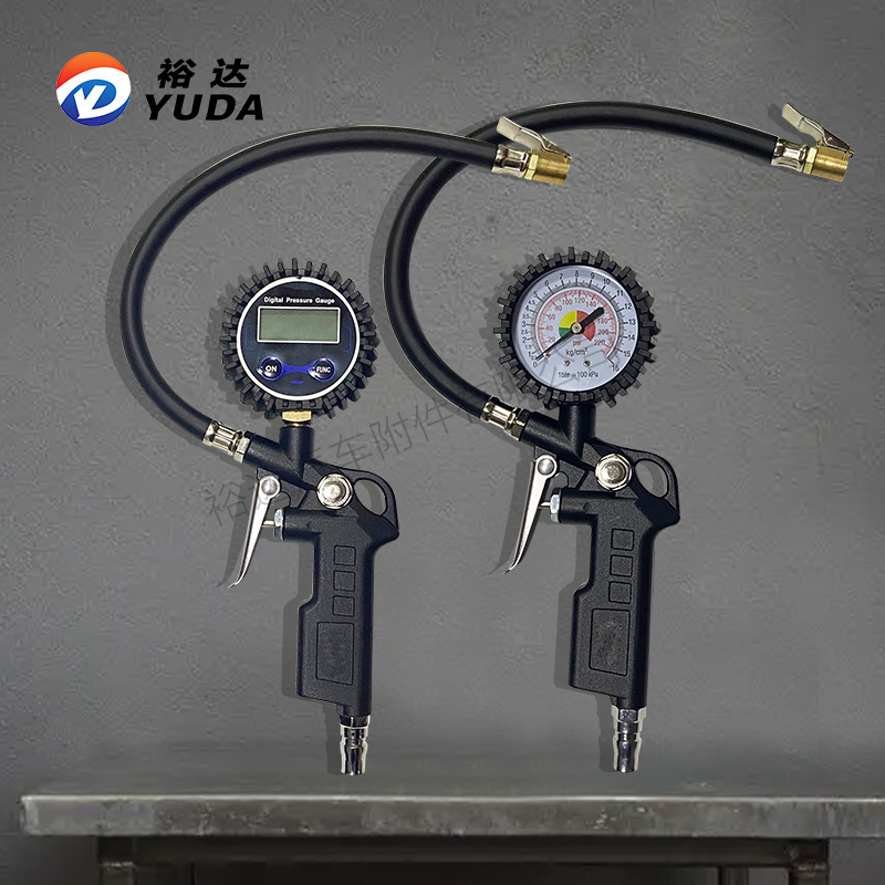 Yuda nightlight shows an electron number of high-pressure gas gun car tires measured by pressure pressure tire pressure table.