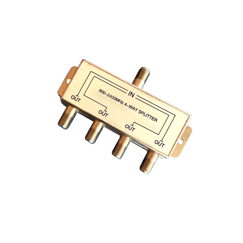 浦能數字有線電視信號傳播分配器5-2400MHZ一分四閉路電視分配器