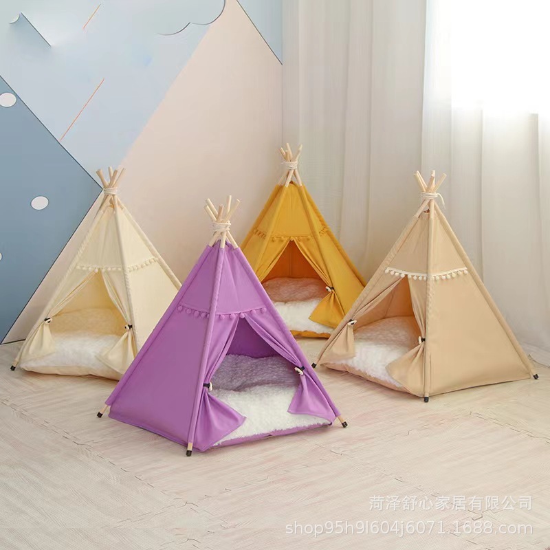 Four seasons of general pet tent, tycoon multi-coloured cathouse house, closed-door cat tent.