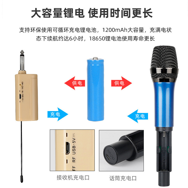 D3無線話筒麥克風手機錄音主持會議家用卡拉ok電腦音箱K歌可充電